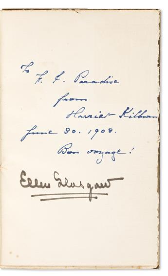 Glasgow, Ellen (1873-1945) Small Archive including Signed Books.